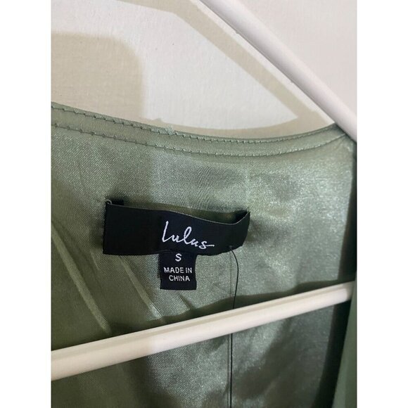 NWT Lulu's Women's Sage Flutter Sleeve Wrap Maxi Dress - Small - Picture 2 of 15